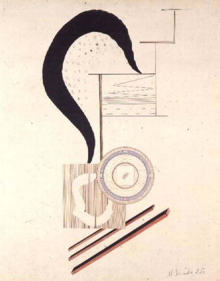 Constructivist Composition, 1925 (pen & ink, w/c & od Mieczyslaw Szczuka