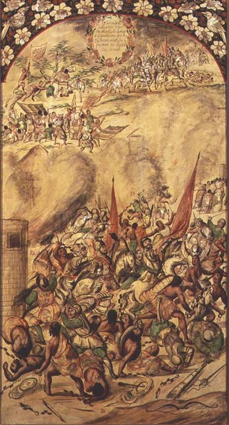 Conquest of Mexico: the Spaniards retreating, 1st July 1520 od Miguel and Juan Gonzalez