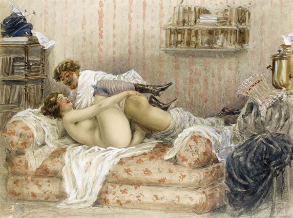 Erotic Scene od Mihaly von Zichy