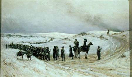 Bulgaria, a scene from the Russo-Turkish War of 1877-78 od Mikhail Malyshev
