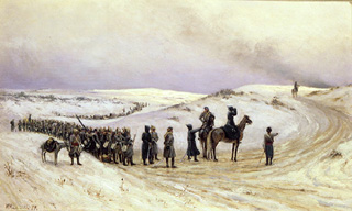 In Bulgarien. Szene aus dem russisch-türkischen Krieg 1877-1878 od Mikhail Malyshev
