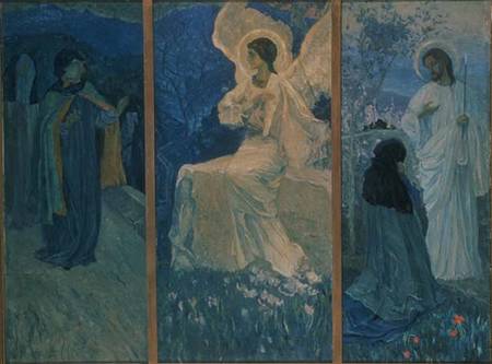 The Resurrection Triptych od Mikhail Vasilievich Nesterov