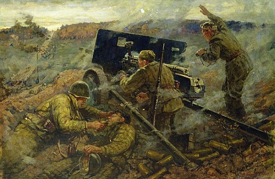 The Battle of Yelnya near Moscow in 1941 od Mikhail Ananievich Ananyev