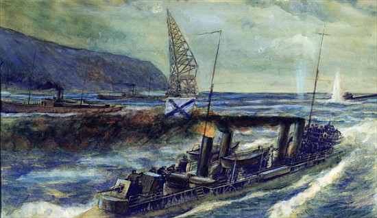 The German u-boat U 56 sunk the Russian destroyer Grozovoi in the Barents Sea on the 20th October 19 od Mikhail Mikhailovich Semyonov