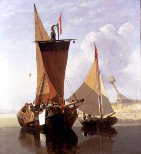 Boats on the Medway od Miles Edmund Cotman