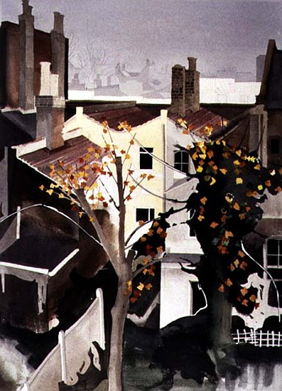 Dank Roofscape, 1992 (w/c on paper)  od Miles  Thistlethwaite