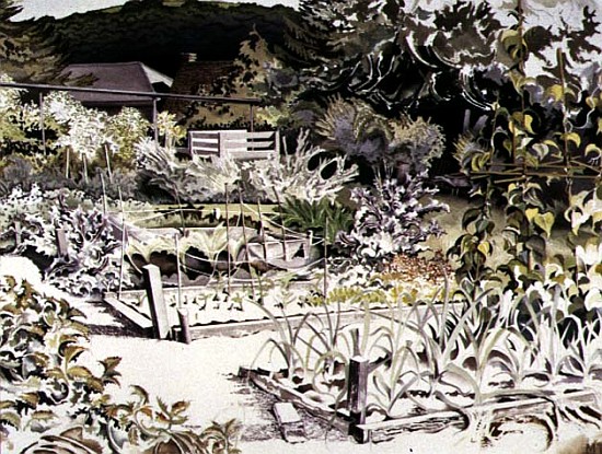 Kitchen Gardens, Uley House (w/c on paper)  od Miles  Thistlethwaite
