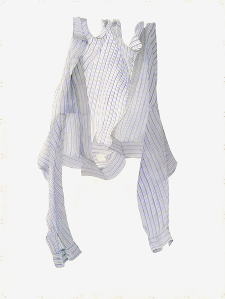 Stripy Blue Shirt in a Breeze, 2004 (w/c on paper)  od Miles  Thistlethwaite