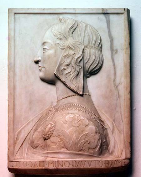 Portrait of a young woman, relief od Mino  da Fiesole