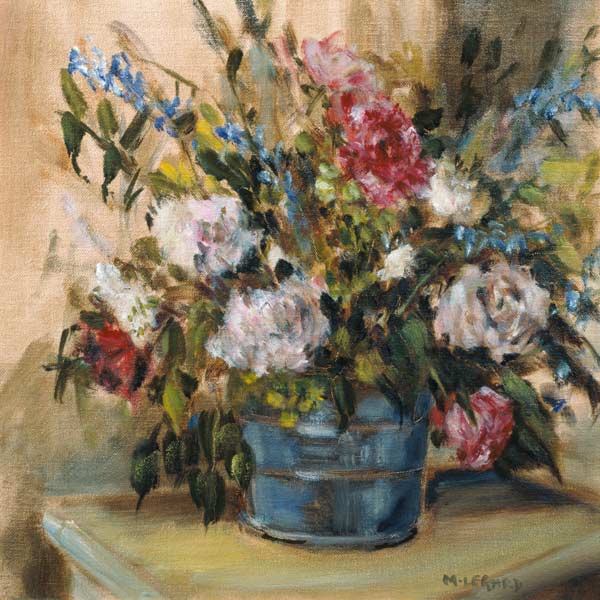 Flowers in a bucket (oil on canvas)  od Miranda  Legard