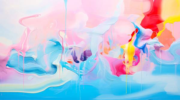 Bunte Formen. Abstraktes Bild in hellen freundlichen Farben.  od Miro May