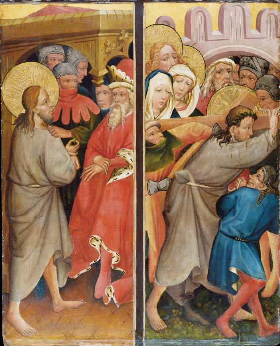 Christ before Pilate, Carrying of the Cross od Mittelrheinischer Meister um 1420
