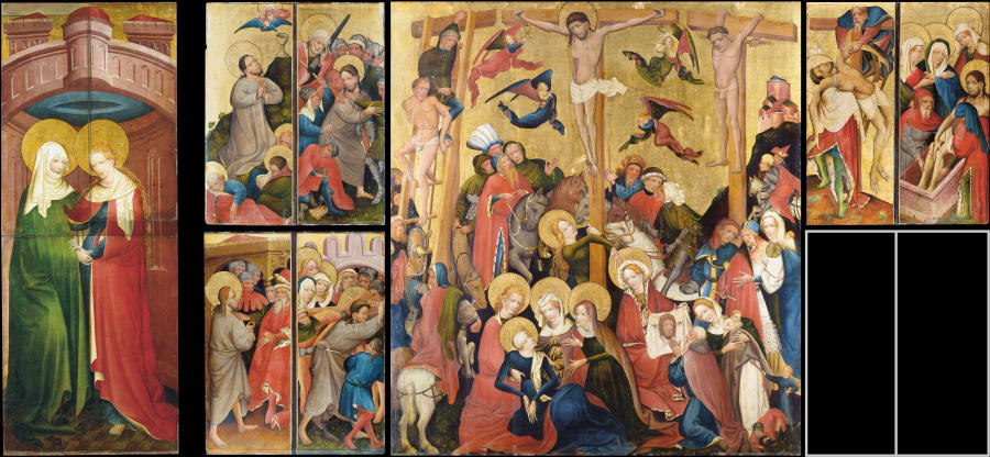 Crucifixion Altarpiece, so-called St. Peter’s Church Altarpiece od Mittelrheinischer Meister um 1420