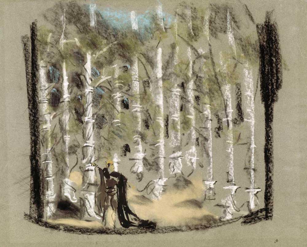 Stage design: The forest od Moliere