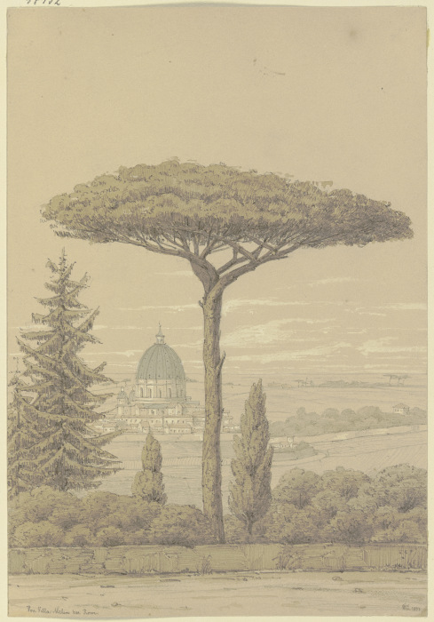Blick von der Villa Melin bei Rom od Monogrammist F.W.L.