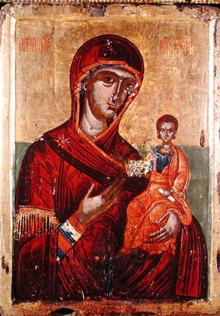 Iconostasis of Podvrh, Montenegro, Virgin and Child od Montenegran School