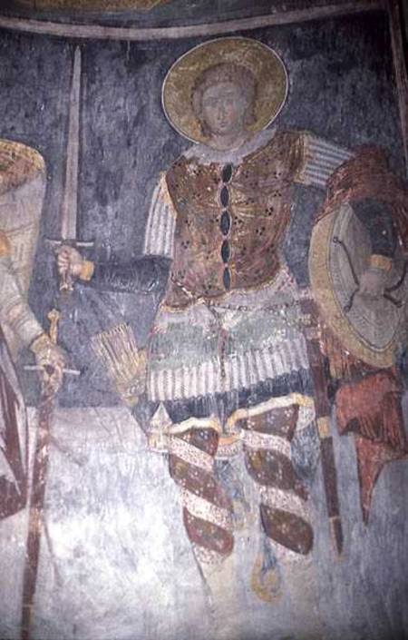 Fresco of St. Procopius in the church od Morava School