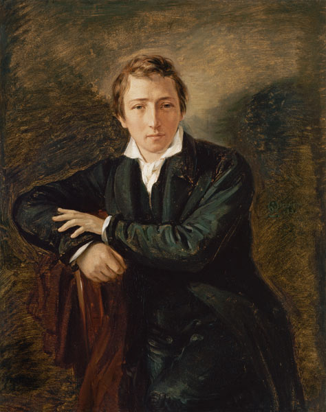 Portrait of Heinrich Heine (1797-1856) od Moritz Daniel Oppenheim