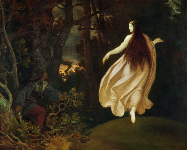 Erscheinung im Walde (aus Dornröschen) od Moritz von Schwind