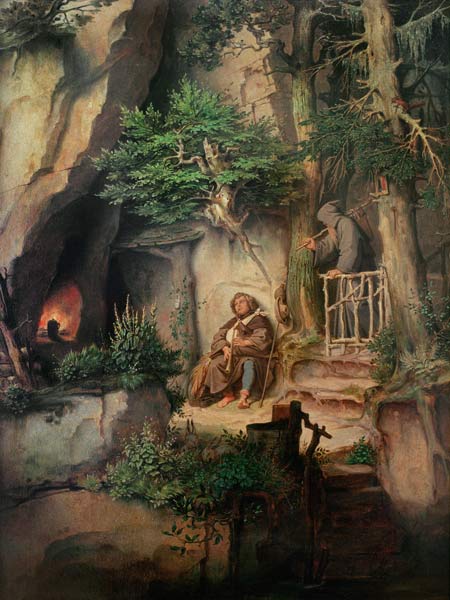 A ministrel with a hermit od Moritz von Schwind