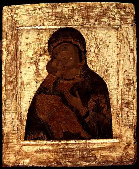 Icon of the Virgin of Vladimir od Moscow school