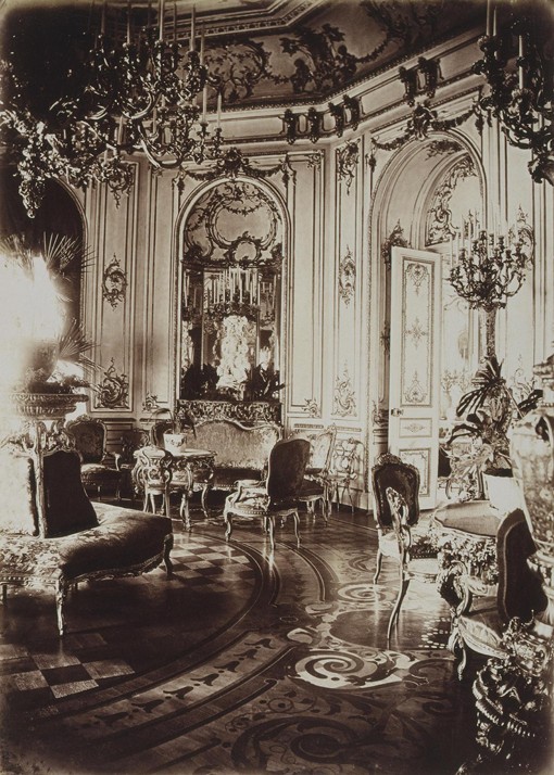 The Stroganov palace in Saint Petersburg. Oval Living Room od Mose Bianchi