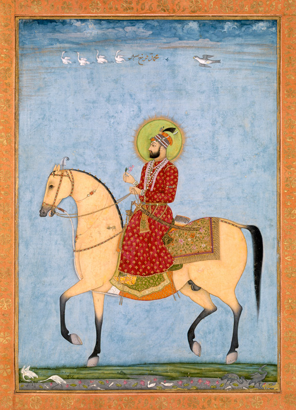 The Mughal Emperor Farrukhsiyar(1683-1719) (r.1713-19), from the Large Clive Album od Mughal School