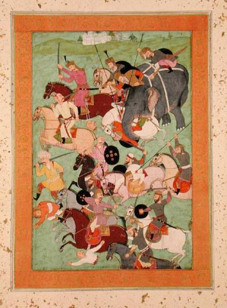 Battle Scene, from the Large Clive Album od Mughal School