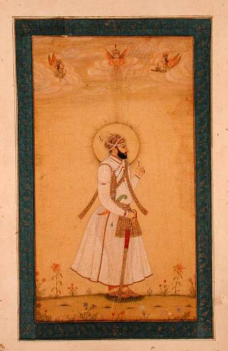 The Emperor Farrukhsiyar (1683-1719) from the Large Clive Album od Mughal School