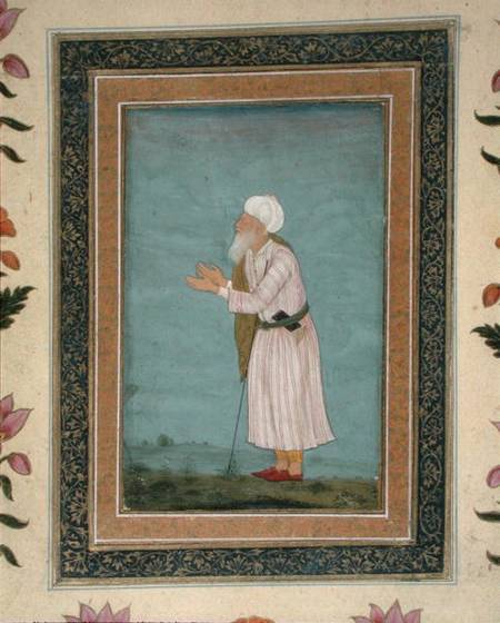 A Muslim Religious Figure, from the Small Clive Album od Mughal School