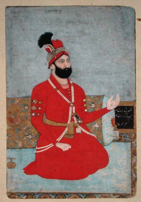 Portrait of Nadir Shah Afshar of Persia (1688-1747) od Mughal School
