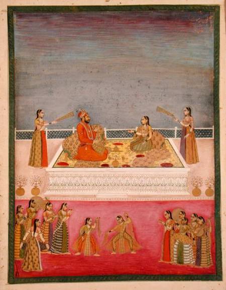 The young Mughal Emperor Muhammad Shah at a nautch performance (1719-48) od Mughal School