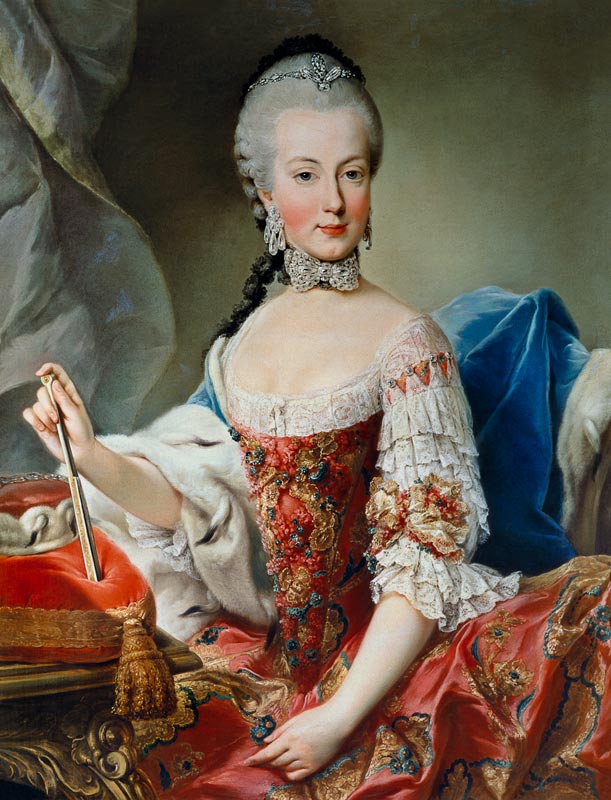 Archduchess Maria Amalia Habsburg-Lothringen, (1746-1804) eighth child of Empress Maria Theresa of A od Mytens (Schule)