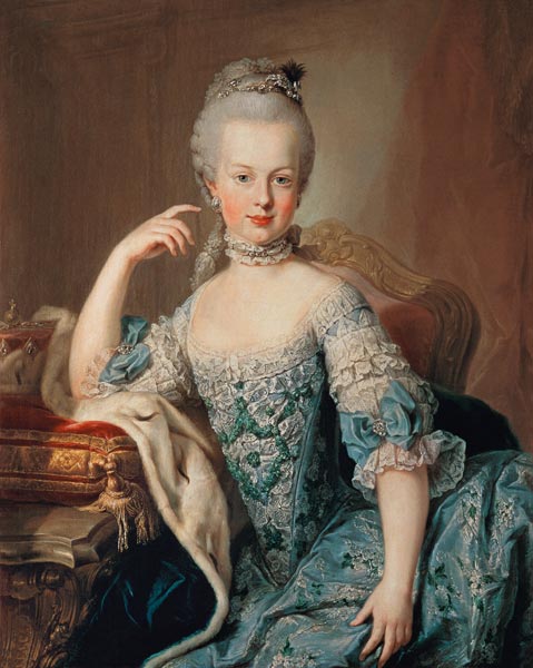 Archduchess Marie Antoinette Habsburg-Lotharingen (1755-93), fifteenth child of Empress Maria Theres od Mytens (Schule)