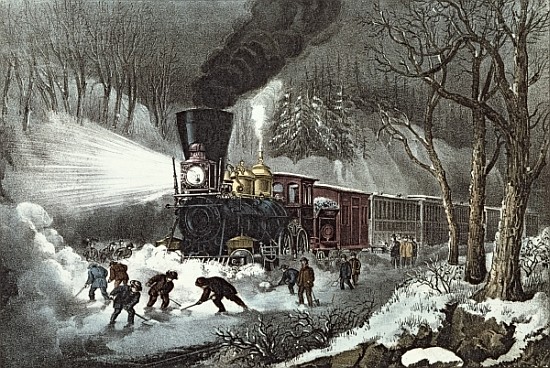 American Railroad Scene od N. Currier