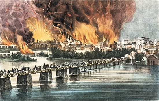Fall of Richmond 2nd April 1865 od N. Currier