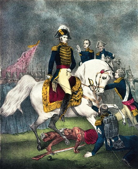 General William H. Harrison (1773-1841) at the Battle of Tippecanoe od N. Currier