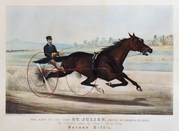 The King of the Turf, ''St. Julien'', driven by Orrin A. Hickok, 1880 od N. Currier