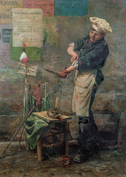Rat Seller during the Siege of Paris od Narcisse Chaillou
