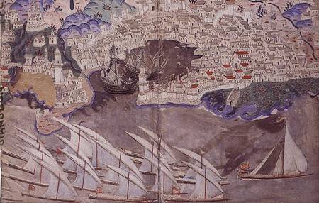 The Ottoman Fleet Blocking the Port of Marseille in 1454 od Nasuh Al-Silahi