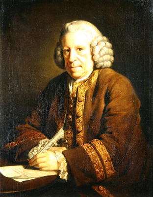 Portrait of a Man Writing (oil on canvas) od Nathaniel Dance Holland