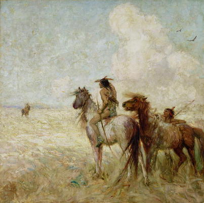 The Bison Hunters (oil on canvas) od Nathaniel Hughes John Baird