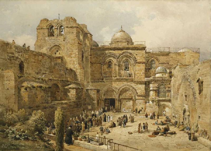 Grabeskirche in Jerusalem od Nathaniel Everett Green