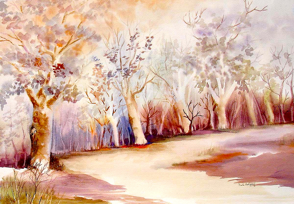 Pathway with Trees od Neela Pushparaj