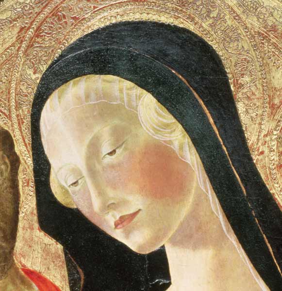 Madonna and Child (detail of 9306) od Neroccio di (Neroccio da Siena) Landi
