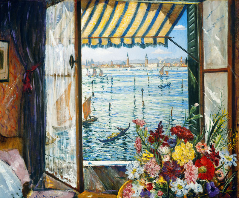 Blick aus einem Fenster in Venedig od Christopher R.W. Nevinson