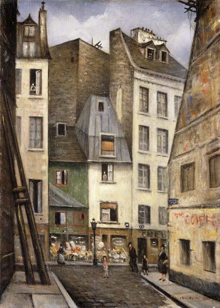 Rue Saint-Julien-le-Pauvre, Paris. od Christopher R.W. Nevinson