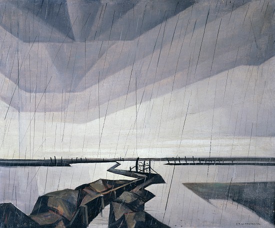 Flooded trench on the Yser od Christopher R.W. Nevinson