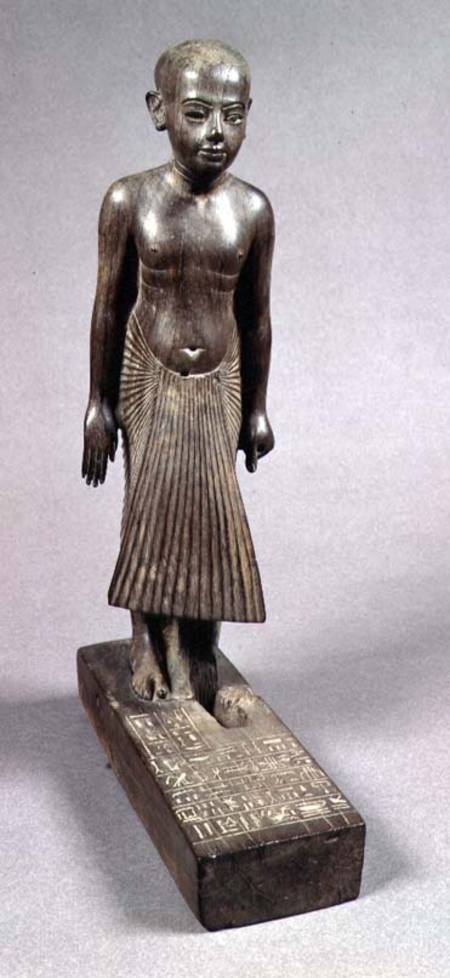 Statuette of a Young Man called 'Thai' od New Kingdom Egyptian
