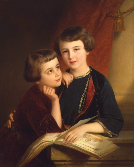 Michail (1839-1897) and Konstantin (1841-1926), the sons of the Chancellor Prince Alexander M. Gorch od Nicaise de Keyser